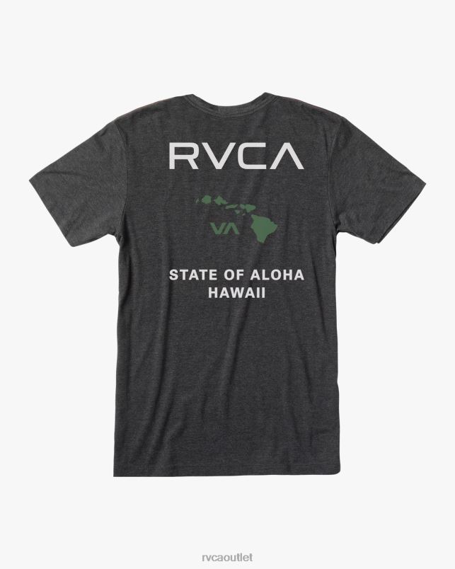Clothing V84B702 black/green RVCA Men State Of Aloha Tee