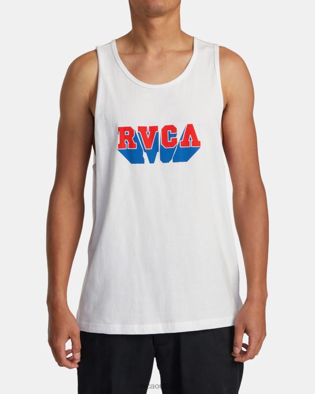 Clothing V84B75 white RVCA Men Impact Tank