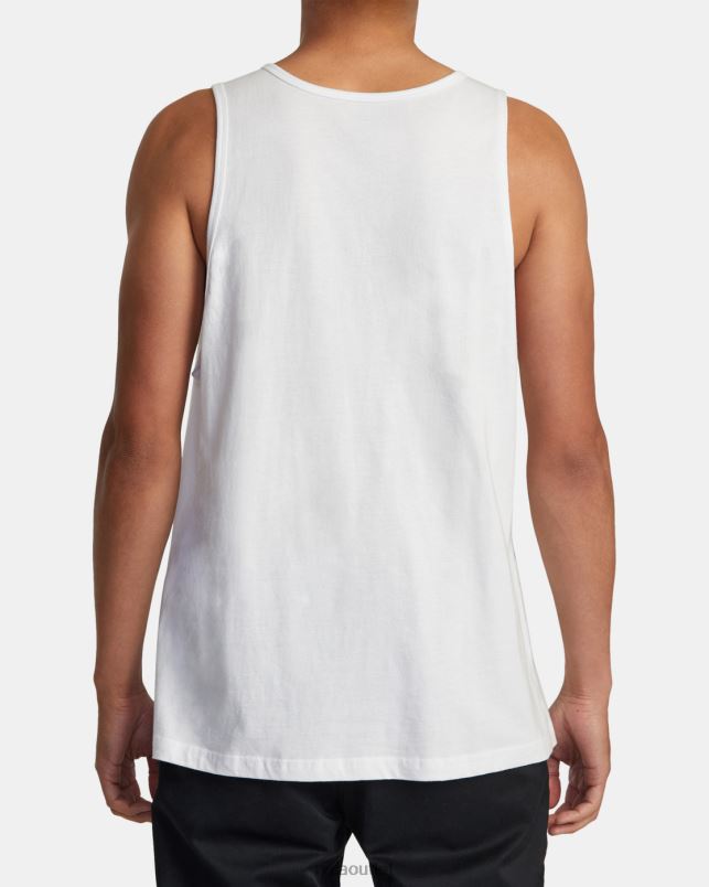 Clothing V84B75 white RVCA Men Impact Tank