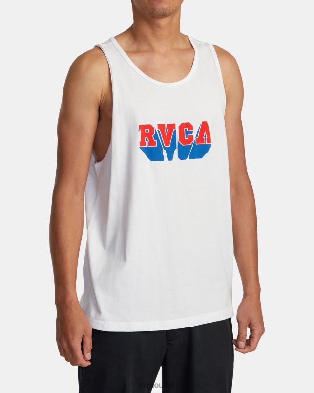 Clothing V84B75 white RVCA Men Impact Tank