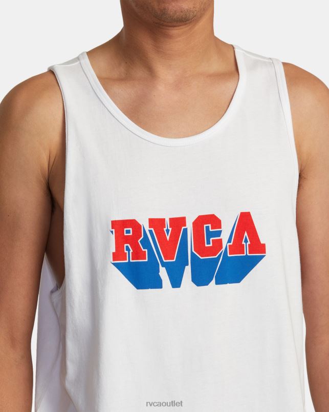 Clothing V84B75 white RVCA Men Impact Tank