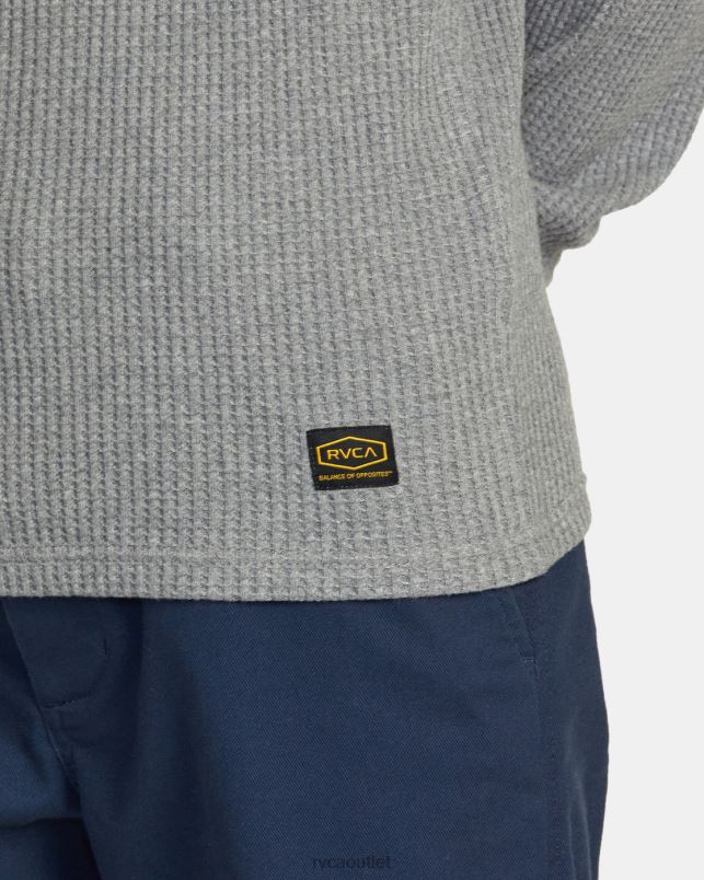 Clothing V84B777 grey noise RVCA Men Day Shift Long Sleeve Thermal Shirt