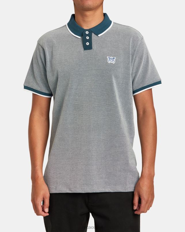 Clothing V84B85 duck blue RVCA Men Pennant Birdseye Polo Shirt