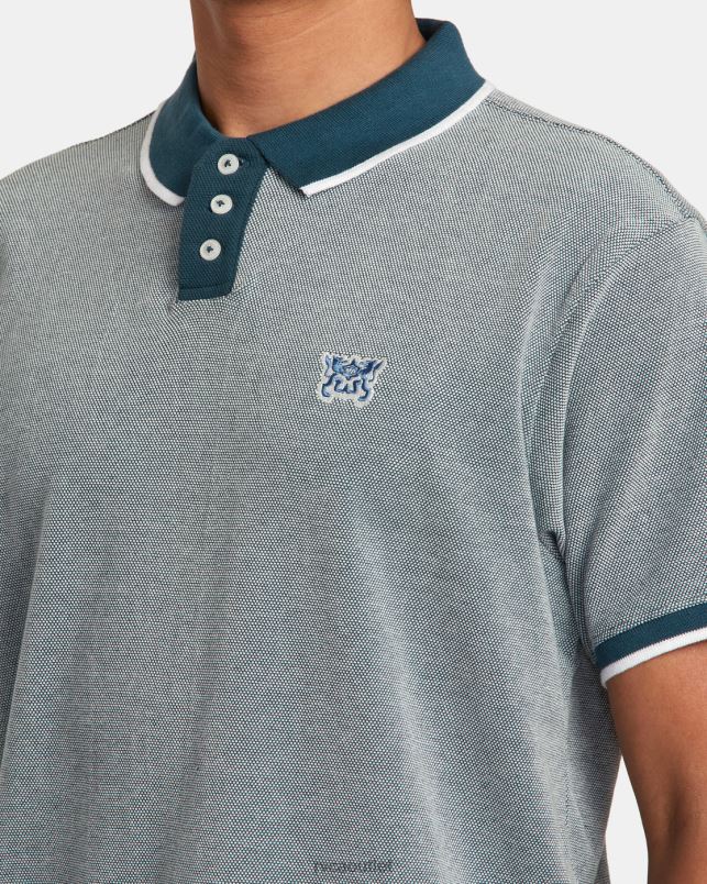 Clothing V84B85 duck blue RVCA Men Pennant Birdseye Polo Shirt