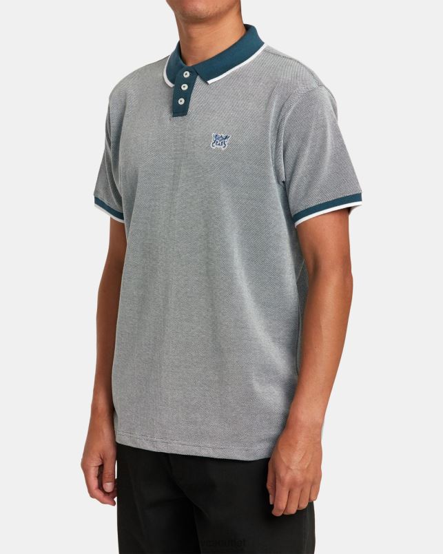 Clothing V84B85 duck blue RVCA Men Pennant Birdseye Polo Shirt