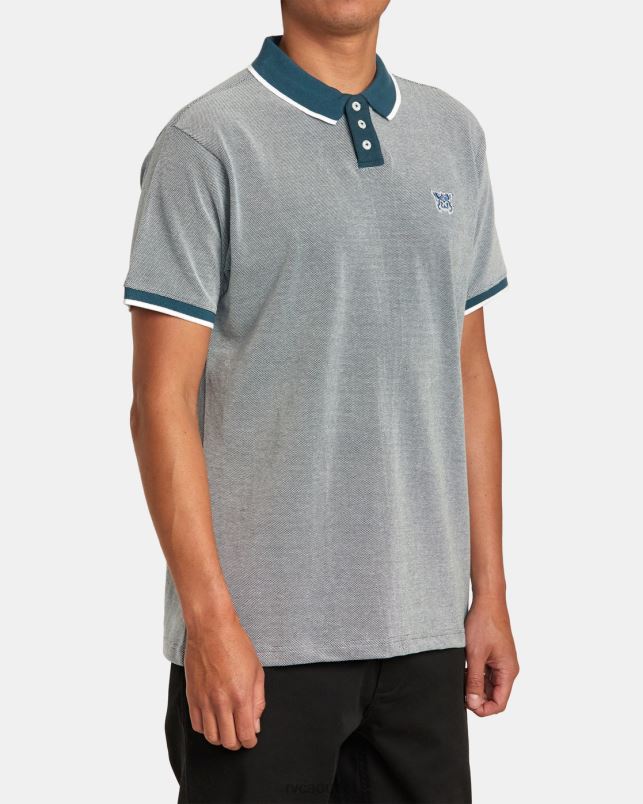 Clothing V84B85 duck blue RVCA Men Pennant Birdseye Polo Shirt