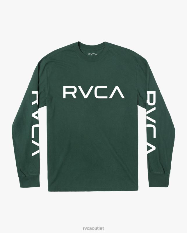 Clothing V84B862 hunter green RVCA Men BIG LONG SLEEVE TEE