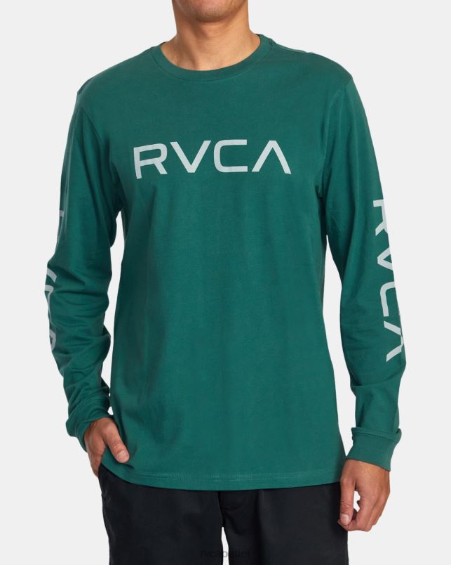 Clothing V84B862 hunter green RVCA Men BIG LONG SLEEVE TEE