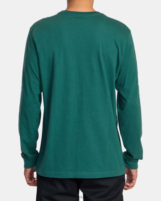 Clothing V84B862 hunter green RVCA Men BIG LONG SLEEVE TEE