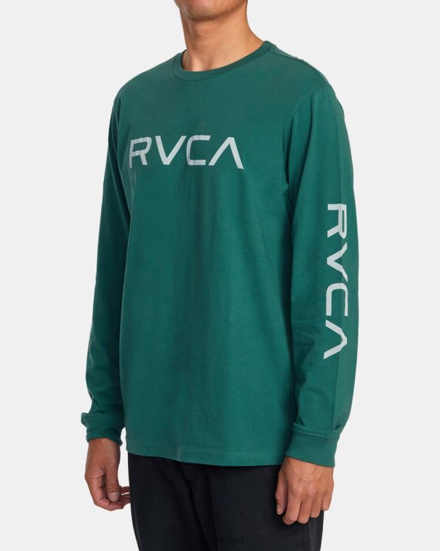 Clothing V84B862 hunter green RVCA Men BIG LONG SLEEVE TEE