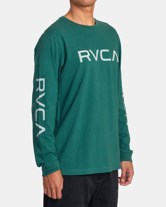 Clothing V84B862 hunter green RVCA Men BIG LONG SLEEVE TEE