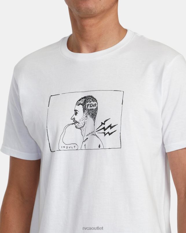 Clothing V84B899 white RVCA Men Insult Injury Tee