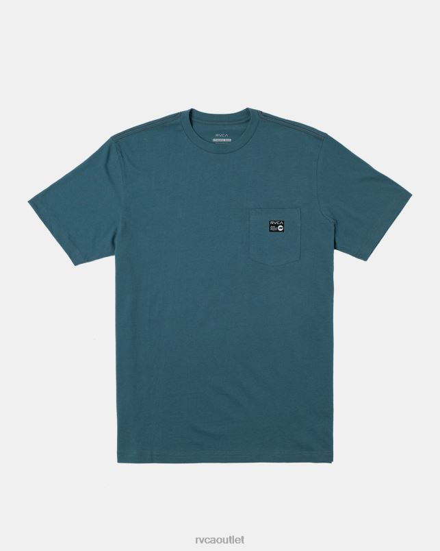 Clothing V84B901 duck blue RVCA Men ANP Pocket T-Shirt