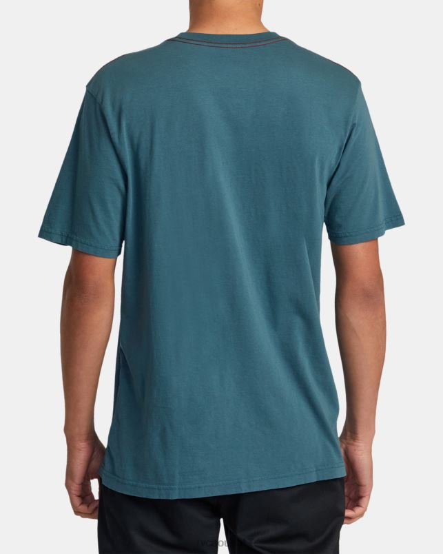 Clothing V84B901 duck blue RVCA Men ANP Pocket T-Shirt