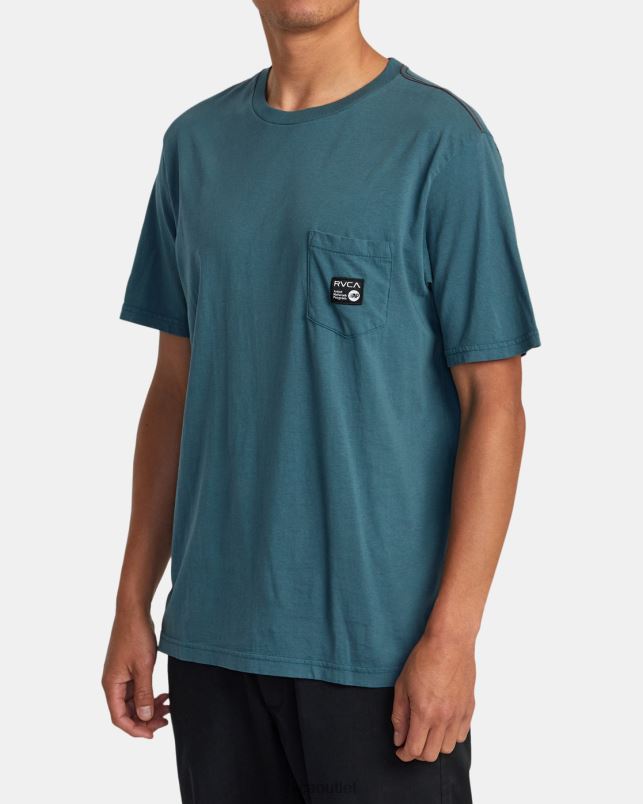 Clothing V84B901 duck blue RVCA Men ANP Pocket T-Shirt