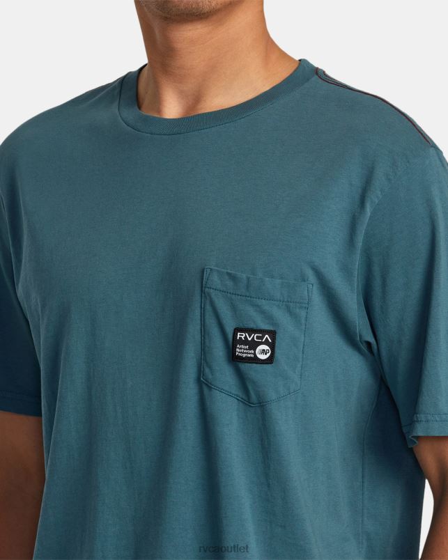 Clothing V84B901 duck blue RVCA Men ANP Pocket T-Shirt