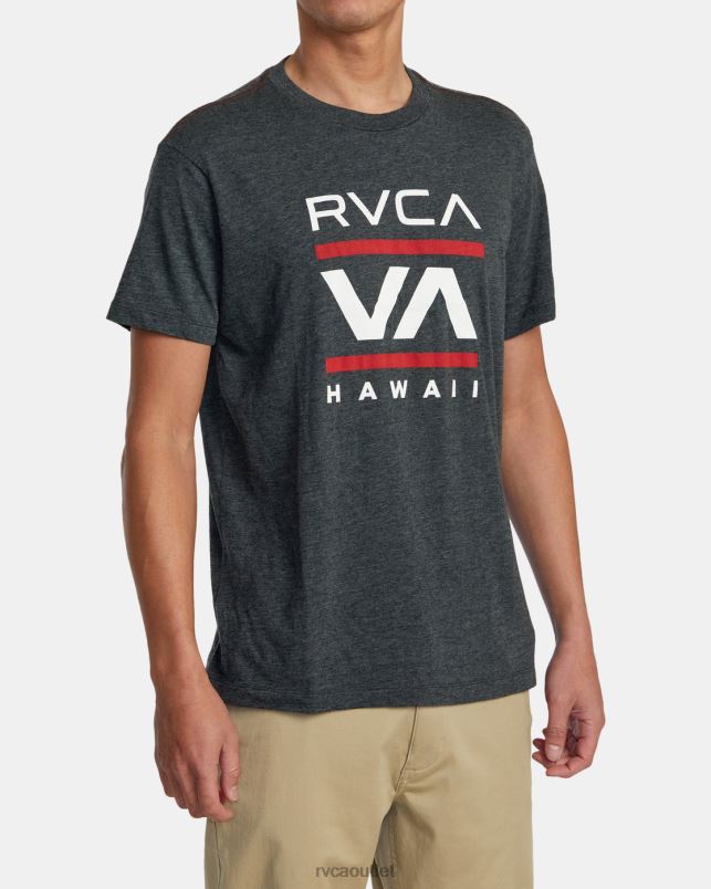 Clothing V84B916 black RVCA Men Island Radio Tee