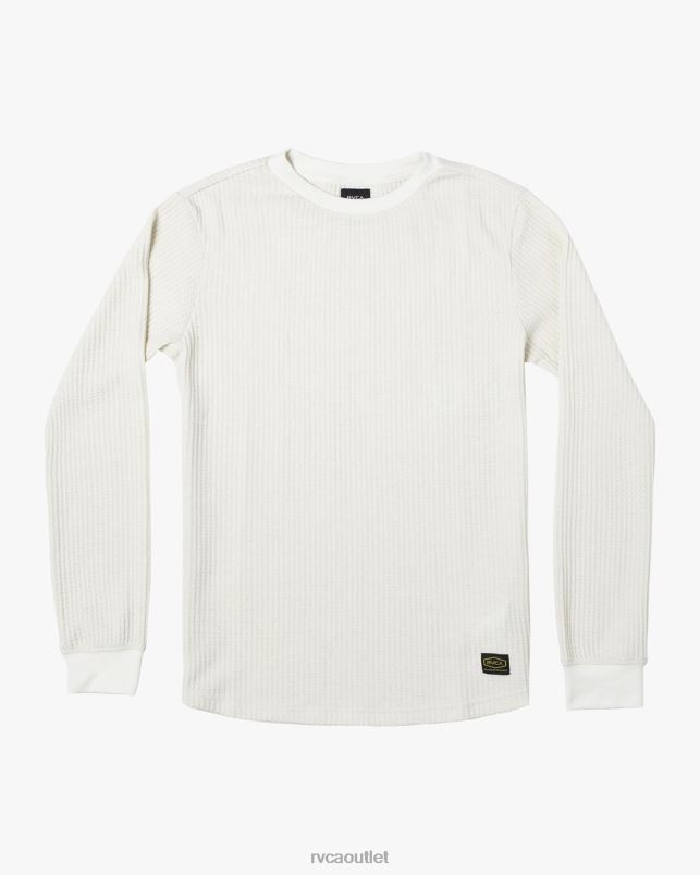 Clothing V84B945 antique white RVCA Men Day Shift Long Sleeve Thermal Shirt