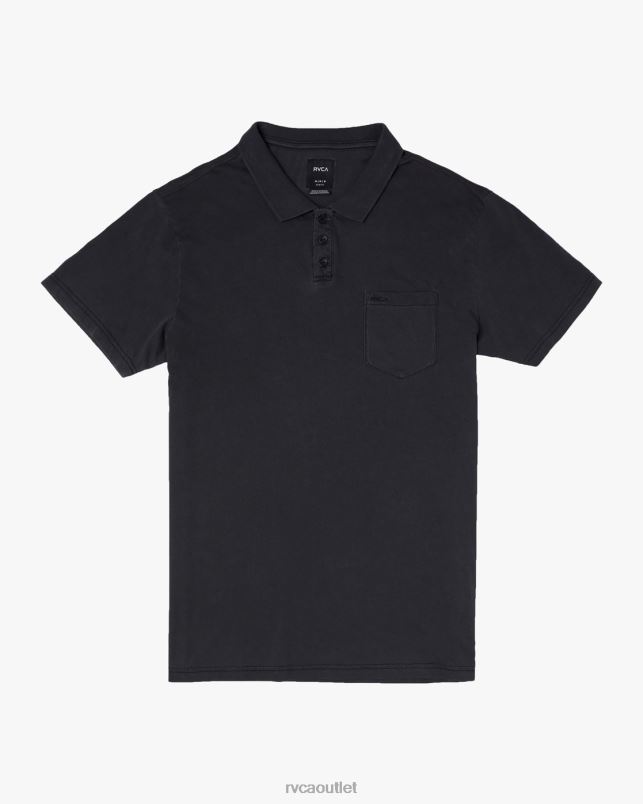 Clothing V84B963 black RVCA Men PTC Pigment Polo Shirt