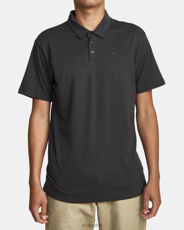 Clothing V84B963 black RVCA Men PTC Pigment Polo Shirt