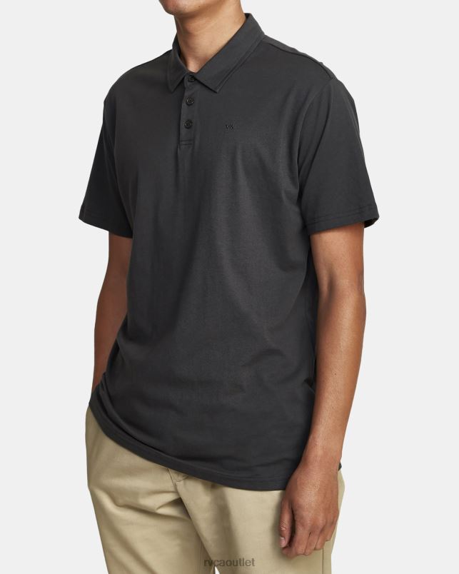 Clothing V84B963 black RVCA Men PTC Pigment Polo Shirt