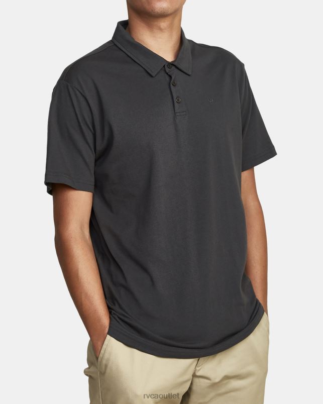 Clothing V84B963 black RVCA Men PTC Pigment Polo Shirt