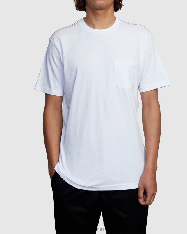 Clothing V84B968 white RVCA Men PTC Standard Wash Tee