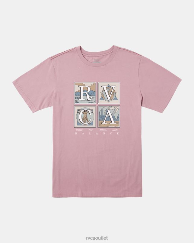 Clothing V84B986 lavender RVCA Men Natural T-Shirt