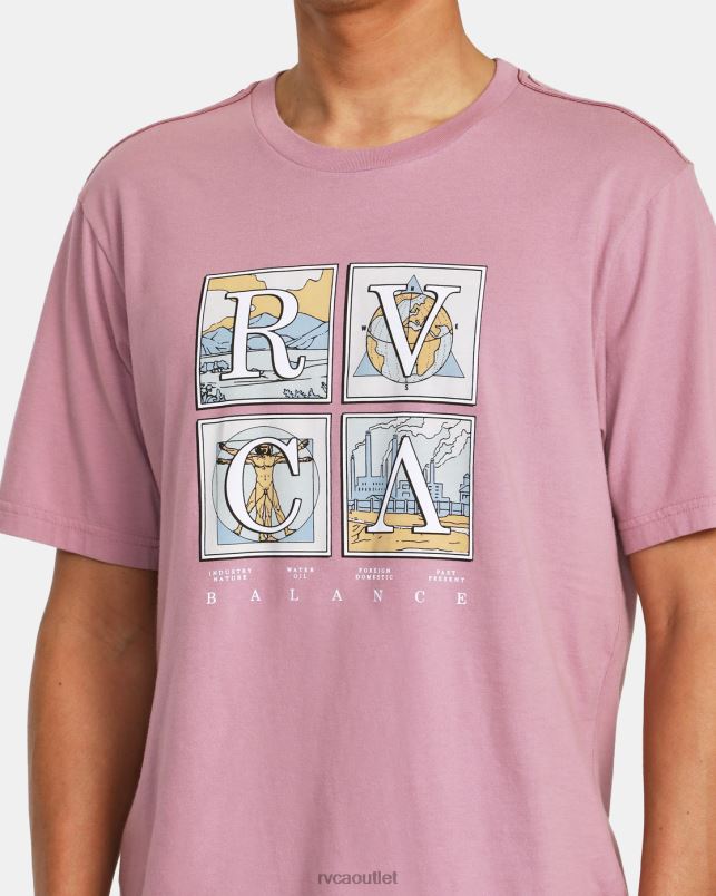 Clothing V84B986 lavender RVCA Men Natural T-Shirt