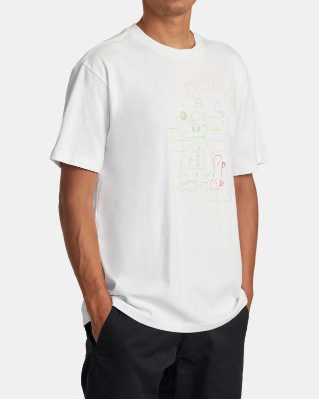 Clothing V84B98 white RVCA Men No Comply Tee