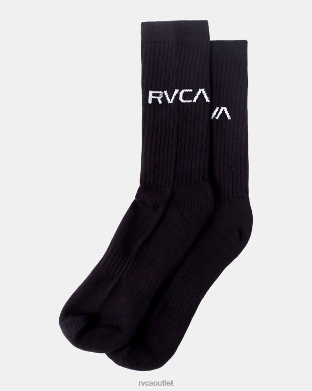 Accessories V84B1043 black RVCA Unisex 2 Pack Basic Logo Crew Socks