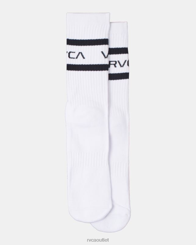 Accessories V84B655 white RVCA Unisex 2 Pack Striped Crew Socks