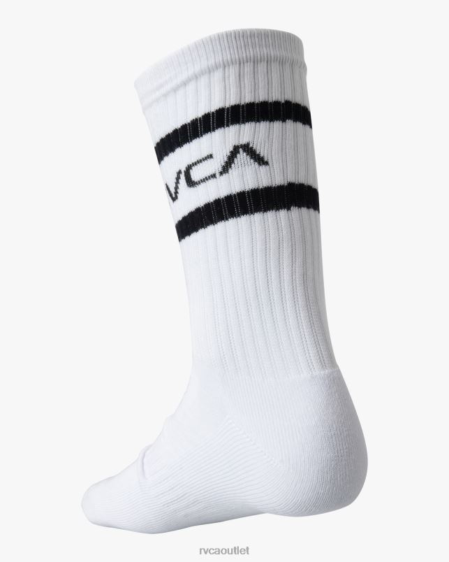 Accessories V84B655 white RVCA Unisex 2 Pack Striped Crew Socks