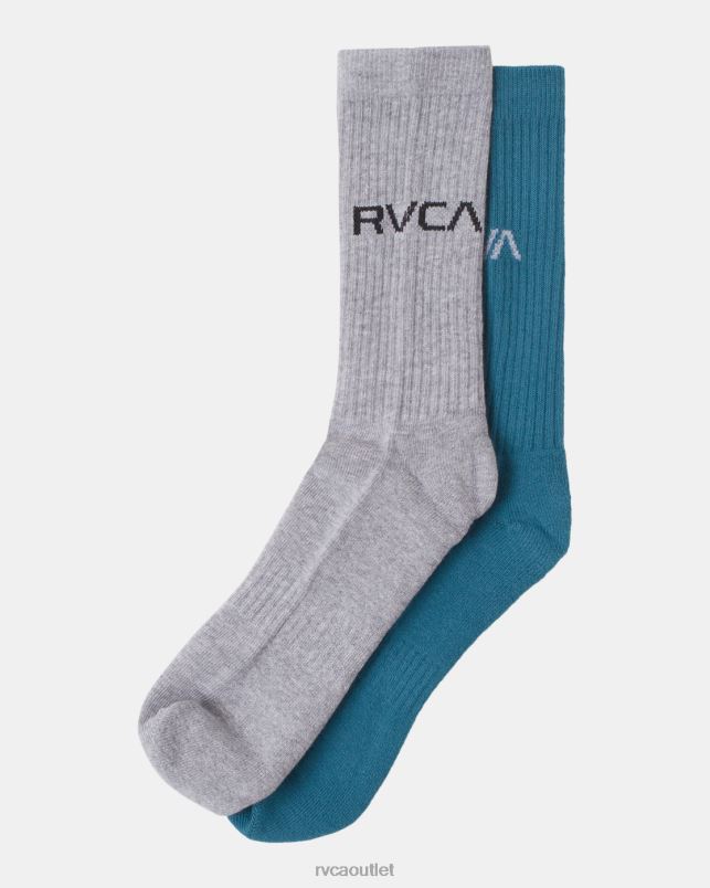 Accessories V84B660 blue RVCA Unisex 2 Pack Basic Logo Crew Socks