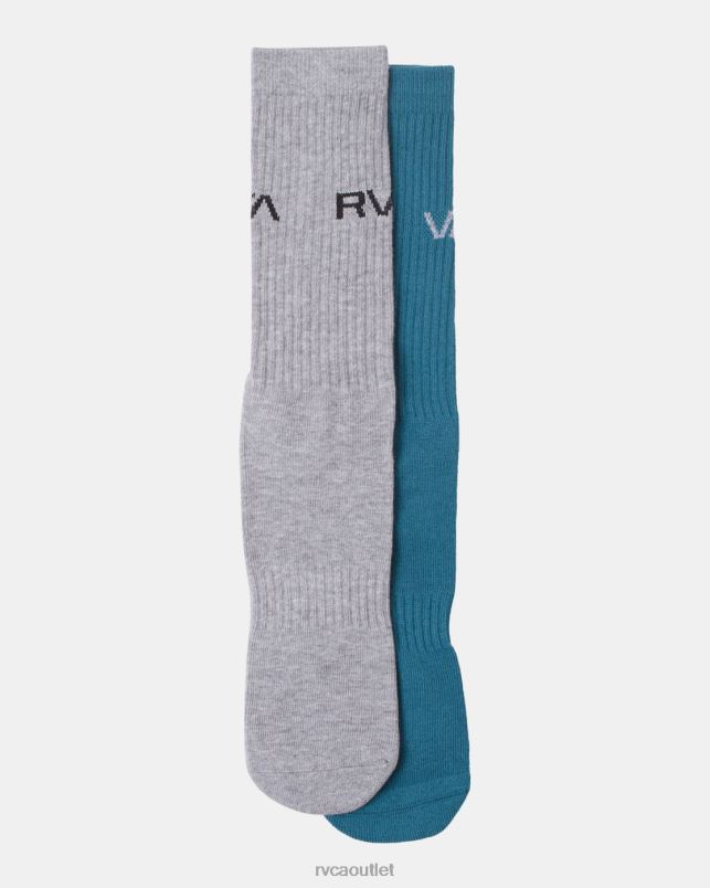 Accessories V84B660 blue RVCA Unisex 2 Pack Basic Logo Crew Socks