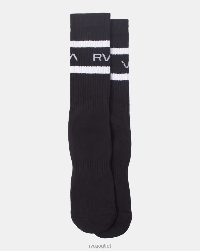 Accessories V84B674 black RVCA Unisex 2 Pack Striped Crew Socks