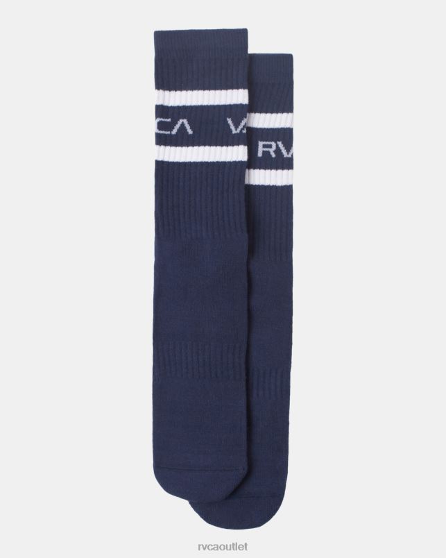 Accessories V84B698 denim RVCA Unisex 2 Pack Striped Crew Socks