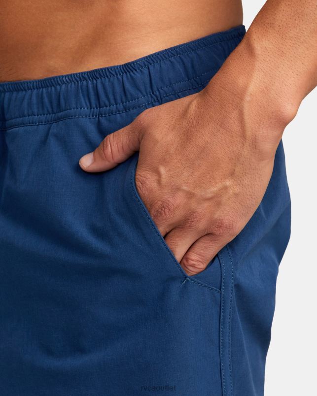 Clothing V84B1004 army blue RVCA Men Yogger Hybrid Elastic Waist Athletic Shorts 17