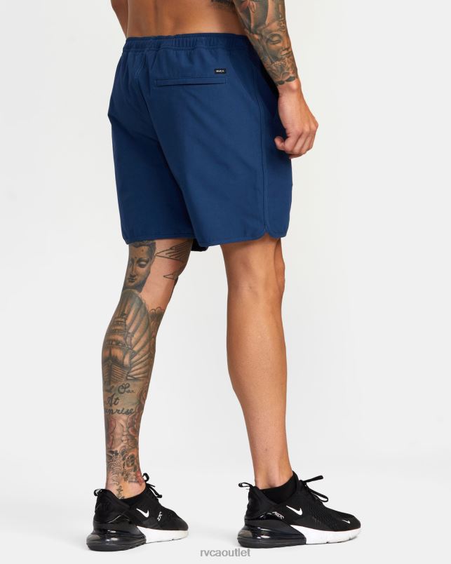 Clothing V84B1004 army blue RVCA Men Yogger Hybrid Elastic Waist Athletic Shorts 17