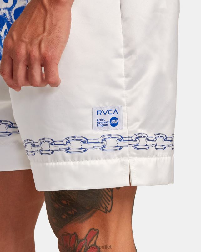 Clothing V84B135 off white RVCA Men Everlast X Benjamin Jeanjean Boxing Shorts