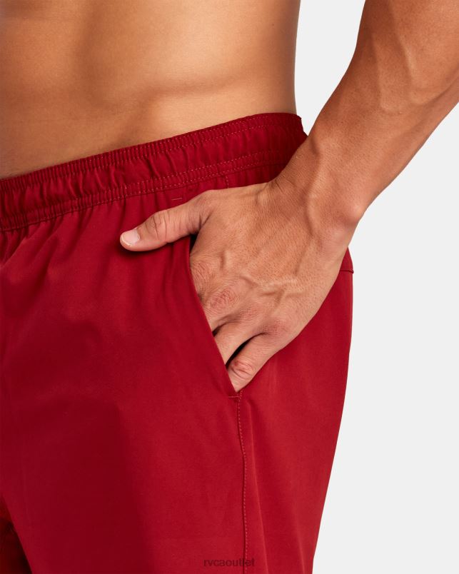 Clothing V84B220 cardinal RVCA Men Yogger Train 2-In-1 Elastic Waist Workout Shorts 17