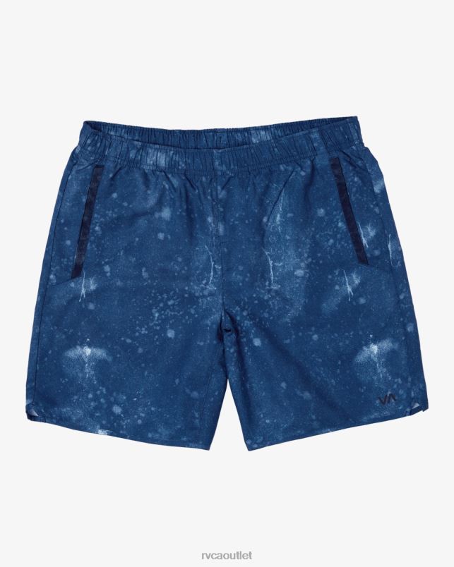 Clothing V84B238 indigo tie dye RVCA Men Yogger IV Elastic Waist Shorts 17