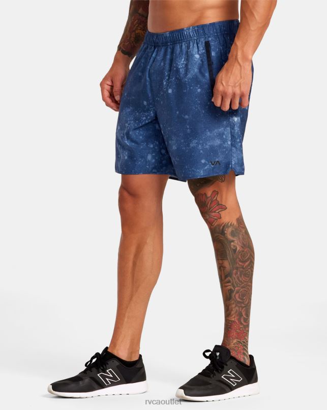 Clothing V84B238 indigo tie dye RVCA Men Yogger IV Elastic Waist Shorts 17