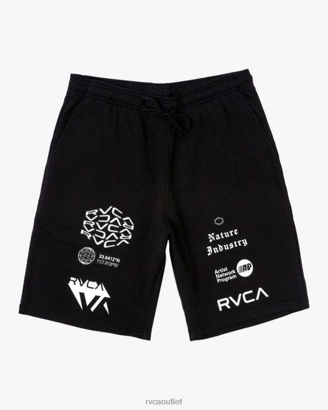 Clothing V84B264 black/white RVCA Men VA Sport 19 Sports Sweat Shorts