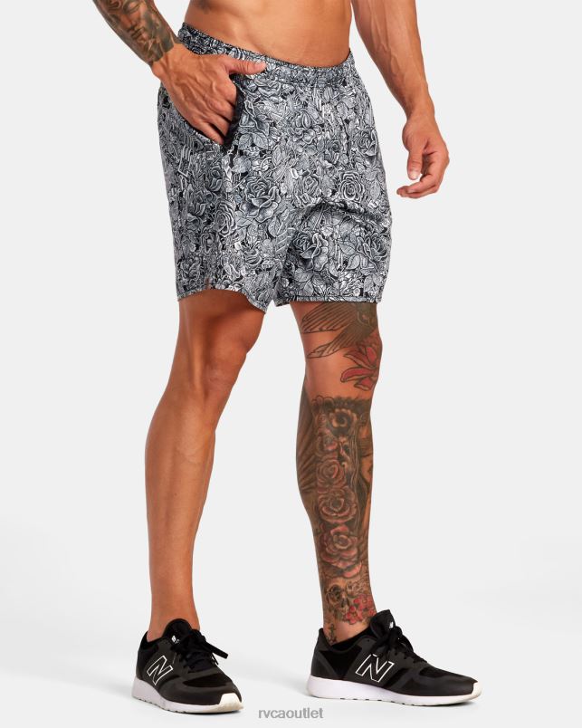 Clothing V84B296 anders floral RVCA Men Martin Ander Yogger Stretch 17 Technical Training Shorts