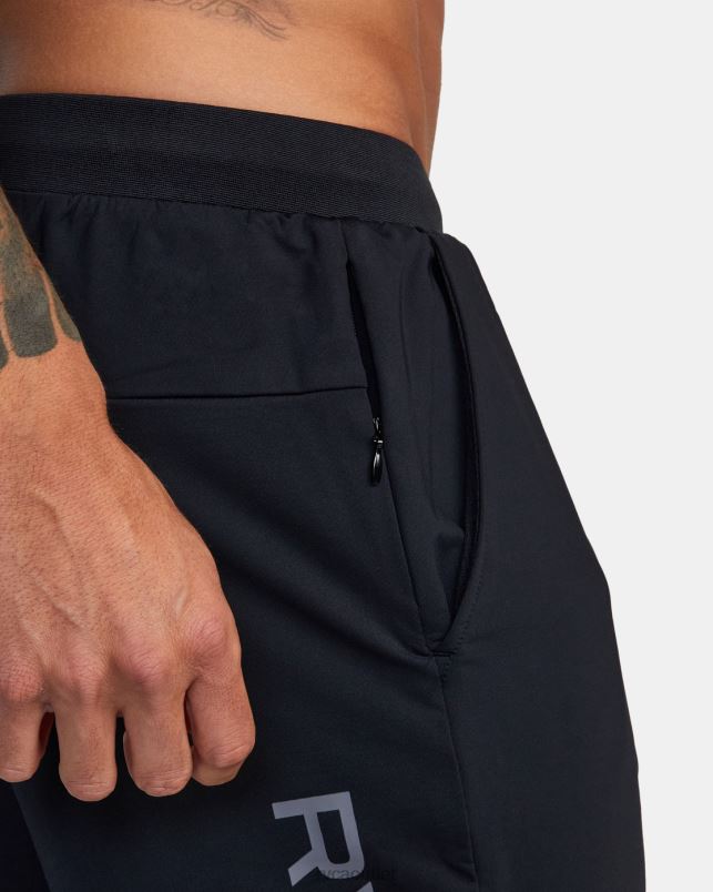 Clothing V84B335 black RVCA Men VA Sport Trainer Elastic Waist Shorts
