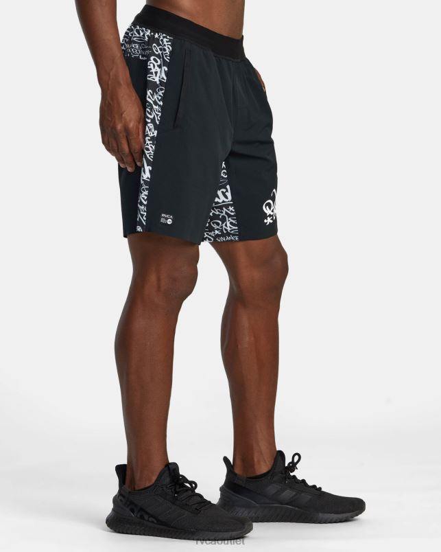 Clothing V84B509 black dmote RVCA Men Yogger Plus Technical Training Shorts