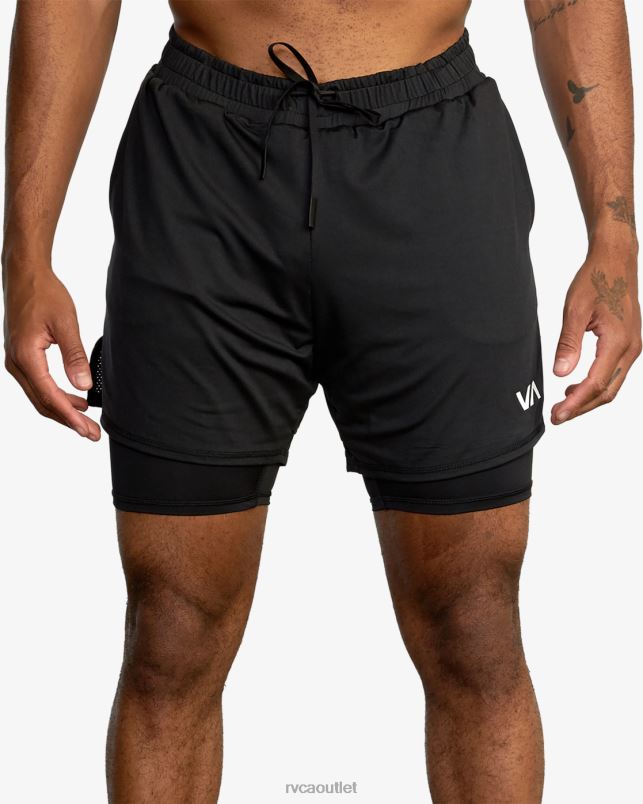 Clothing V84B560 black RVCA Men Sport Vent 16 Training Shorts