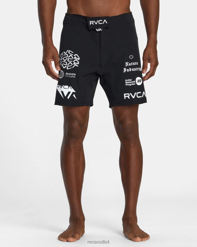 Clothing V84B562 black all brand 2 RVCA Men Fight Scrapper Elastic Waist Walkshorts 15