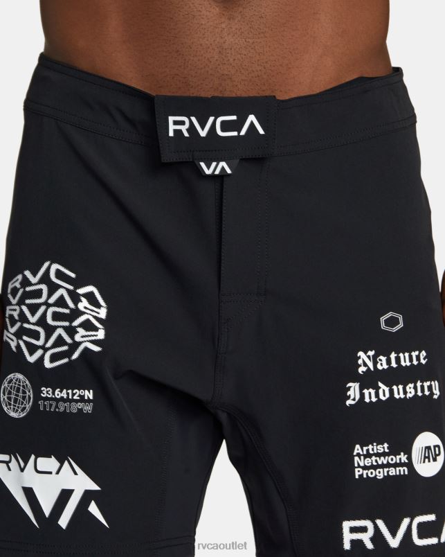 Clothing V84B562 black all brand 2 RVCA Men Fight Scrapper Elastic Waist Walkshorts 15